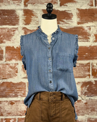 Jak and Rae Dana Top in Calva-112 - Woven Top S/S (Dec - May)-Little Bird Boutique