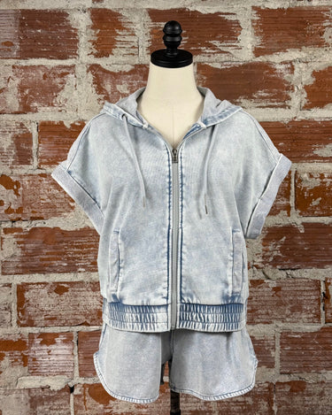 Flag and Anthem Blaine Hoodie in Light Indigo-142 Sweatshirts & Hoodies-Little Bird Boutique