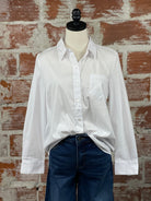 Liverpool Classic Top with Pocket in White-111 - Woven Top F/W (June- Nov)-Little Bird Boutique