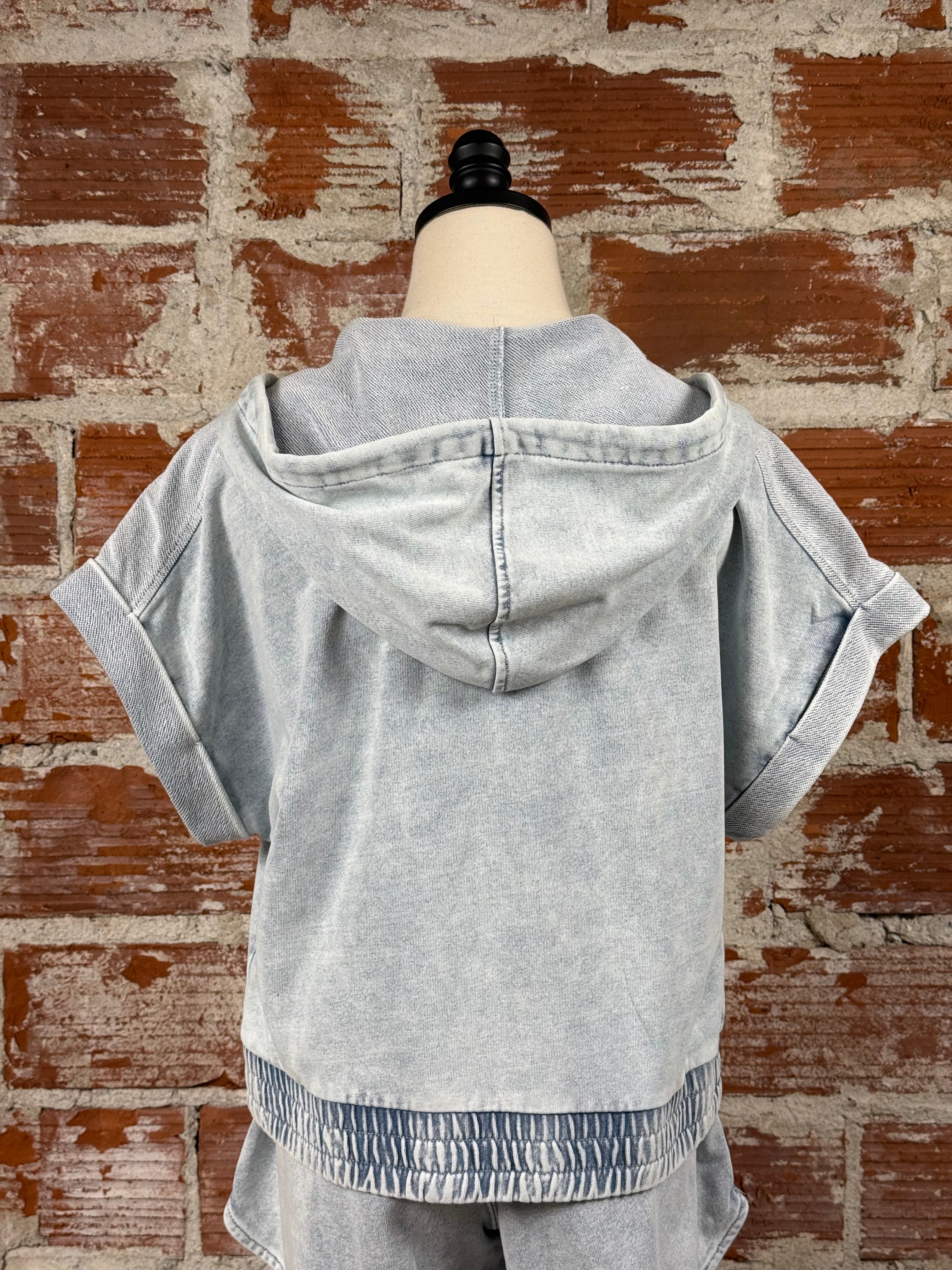 Flag and Anthem Blaine Hoodie in Light Indigo-142 Sweatshirts & Hoodies-Little Bird Boutique