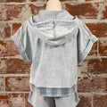 Flag and Anthem Burleigh Terry Short in Light Indigo-232 Shorts-Little Bird Boutique