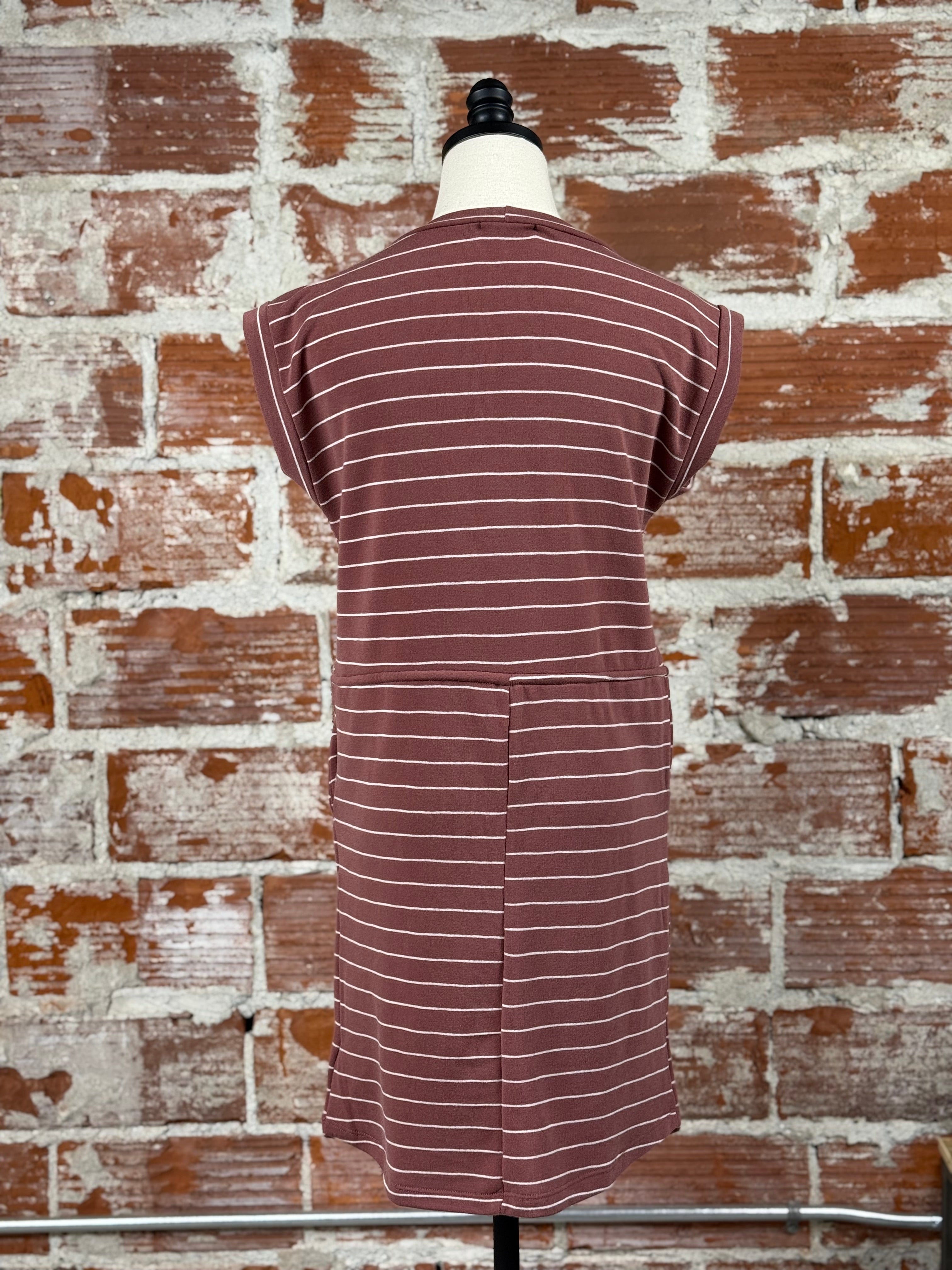 Fresno Dress in Marsala-151 Dresses - Short-Little Bird Boutique