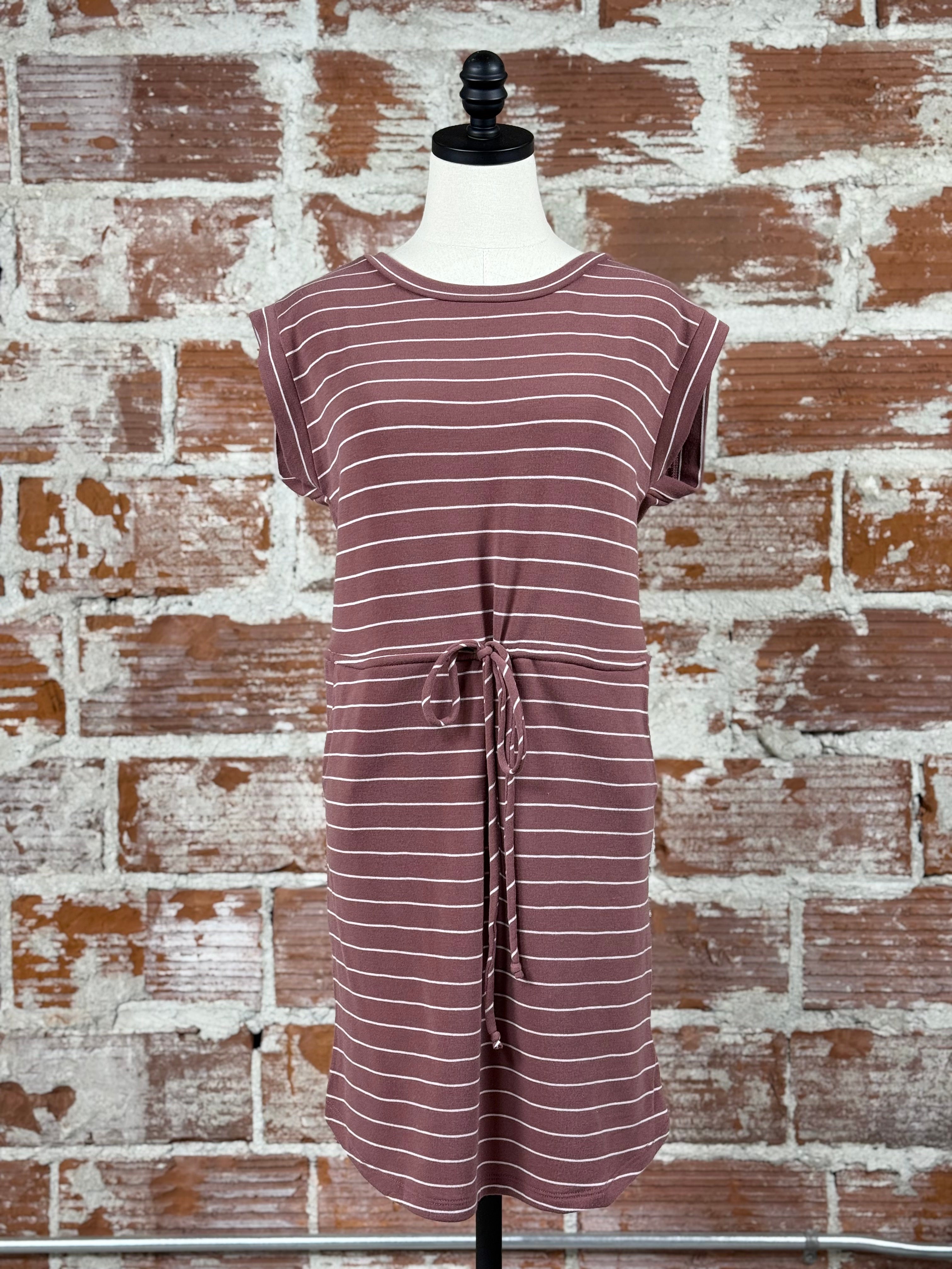 Fresno Dress in Marsala-151 Dresses - Short-Little Bird Boutique