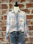 Flag and Anthem Marina Top in Multi Plaid-112 - Woven Top S/S (Dec - May)-Little Bird Boutique