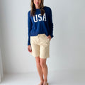 Z Supply Sienna USA Sweater in Yacht Blue-132 - Sweaters S/S (Dec - May)-Little Bird Boutique