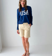 Kut from the Kloth Thea Bermuda Shorts in Sand-232 Shorts-Little Bird Boutique
