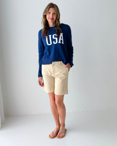 Kut from the Kloth Thea Bermuda Shorts in Sand-232 Shorts-Little Bird Boutique