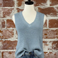 Reed Sweater Tank in Denim-132 - Sweaters S/S (Dec - May)-Little Bird Boutique