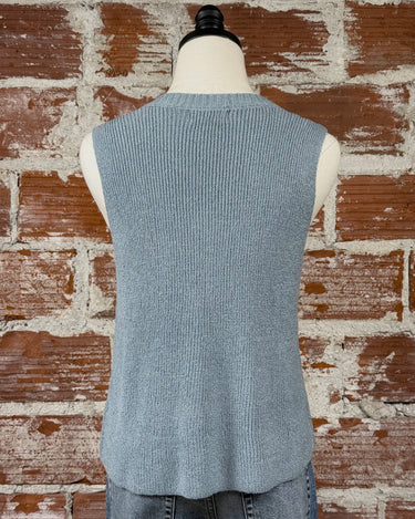 Reed Sweater Tank in Denim-132 - Sweaters S/S (Dec - May)-Little Bird Boutique