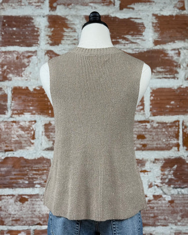 Reed Sweater Tank in Mocha-132 - Sweaters S/S (Dec - May)-Little Bird Boutique