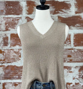 Reed Sweater Tank in Mocha-132 - Sweaters S/S (Dec - May)-Little Bird Boutique