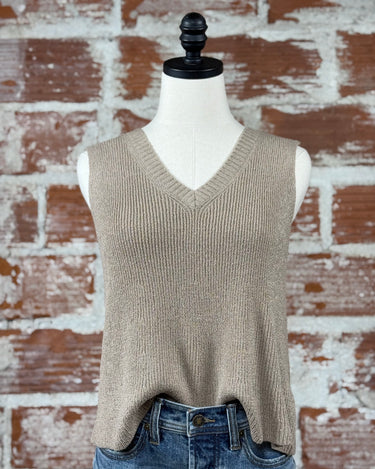 Reed Sweater Tank in Mocha-132 - Sweaters S/S (Dec - May)-Little Bird Boutique