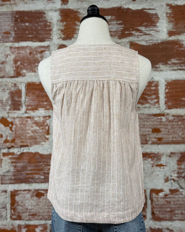 Chill Tank in Almond-112 - Woven Top S/S (Dec - May)-Little Bird Boutique