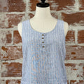 Chill Tank in Denim Blue-112 - Woven Top S/S (Dec - May)-Little Bird Boutique
