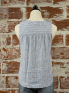 Chill Tank in Denim Blue-112 - Woven Top S/S (Dec - May)-Little Bird Boutique