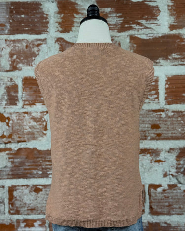 Ashford Sweater Vest in Terracotta-132 - Sweaters S/S (Dec - May)-Little Bird Boutique