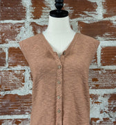 Ashford Sweater Vest in Terracotta-132 - Sweaters S/S (Dec - May)-Little Bird Boutique