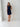 Apricot Tetra Button Down Dress in Navy