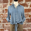 Jak & Rae Solange Top in Medium Stone-112 - Woven Top S/S (Dec - May)-Little Bird Boutique
