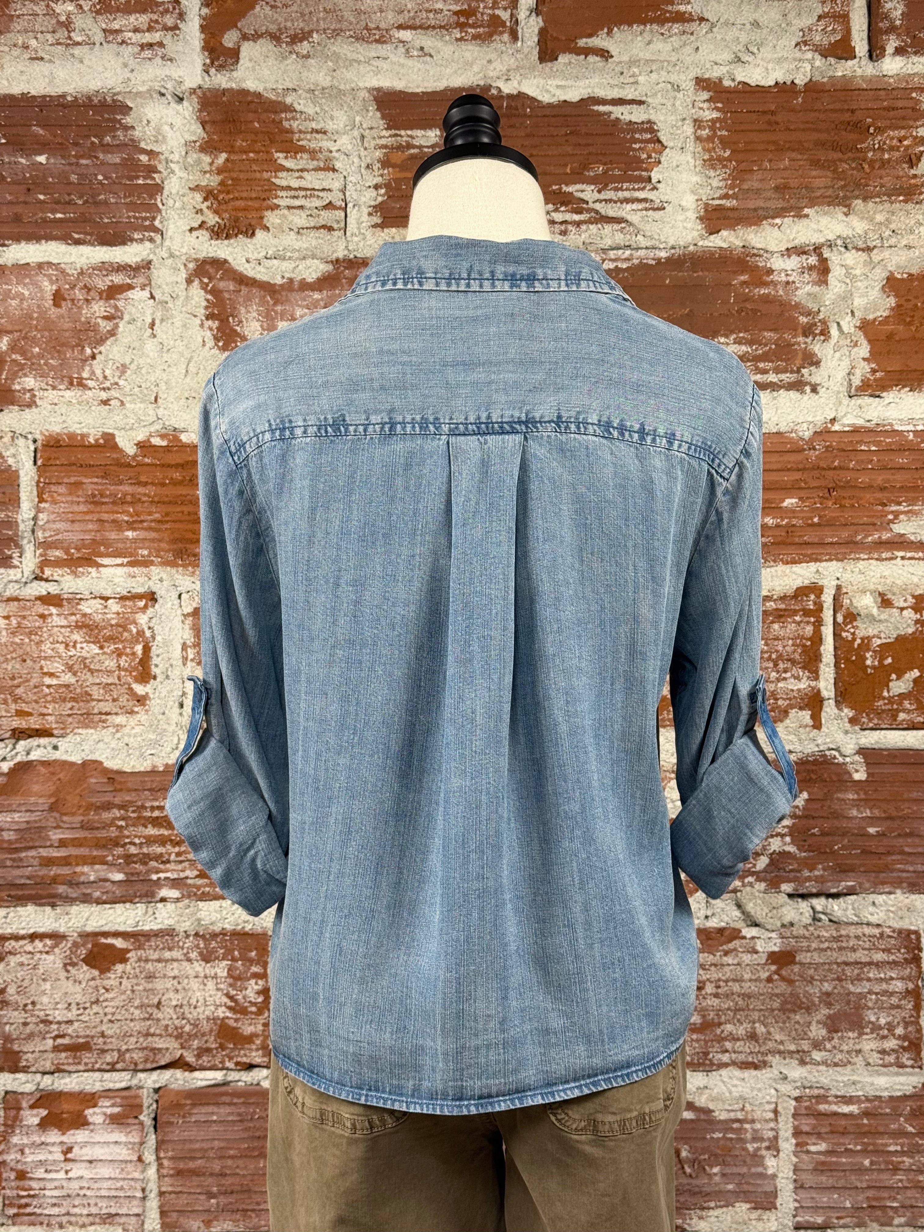 Jak & Rae Solange Top in Medium Stone-112 - Woven Top S/S (Dec - May)-Little Bird Boutique