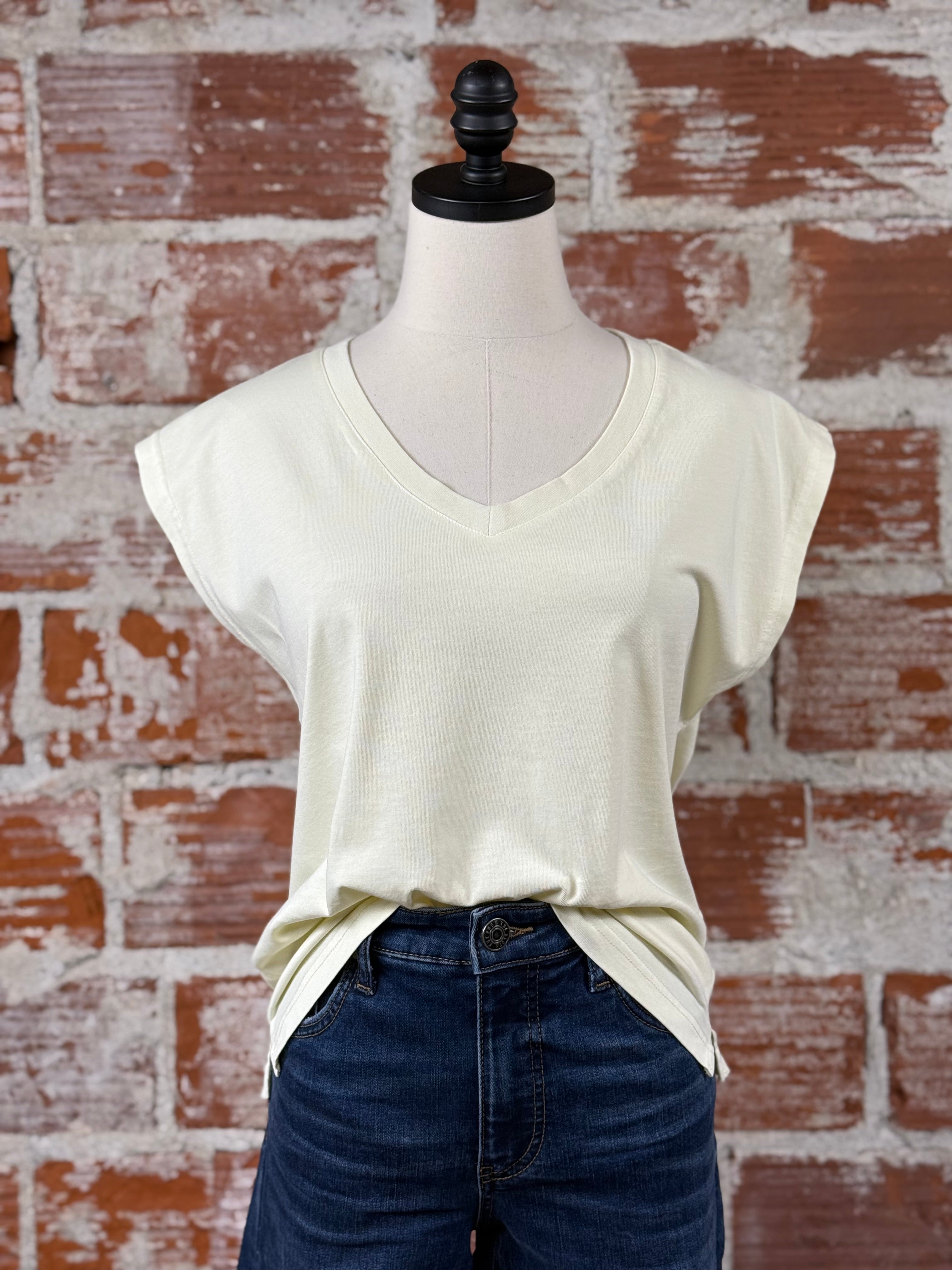 Thread and Supply Romy Tee in Bone-122 - Jersey Tops S/S (Dec - May)-Little Bird Boutique