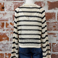 Apricot Mesh Knit Sweater in Stone and Black-132 - Sweaters S/S (Dec - May)-Little Bird Boutique