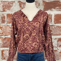 Jak & Rae Sangria Floral Top-111 - Woven Top F/W (June- Nov)-Little Bird Boutique