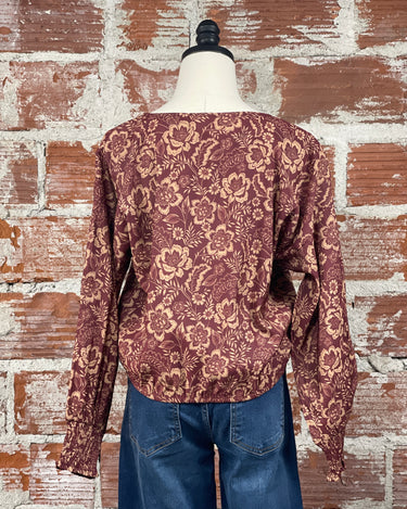 Jak & Rae Sangria Floral Top-111 - Woven Top F/W (June- Nov)-Little Bird Boutique