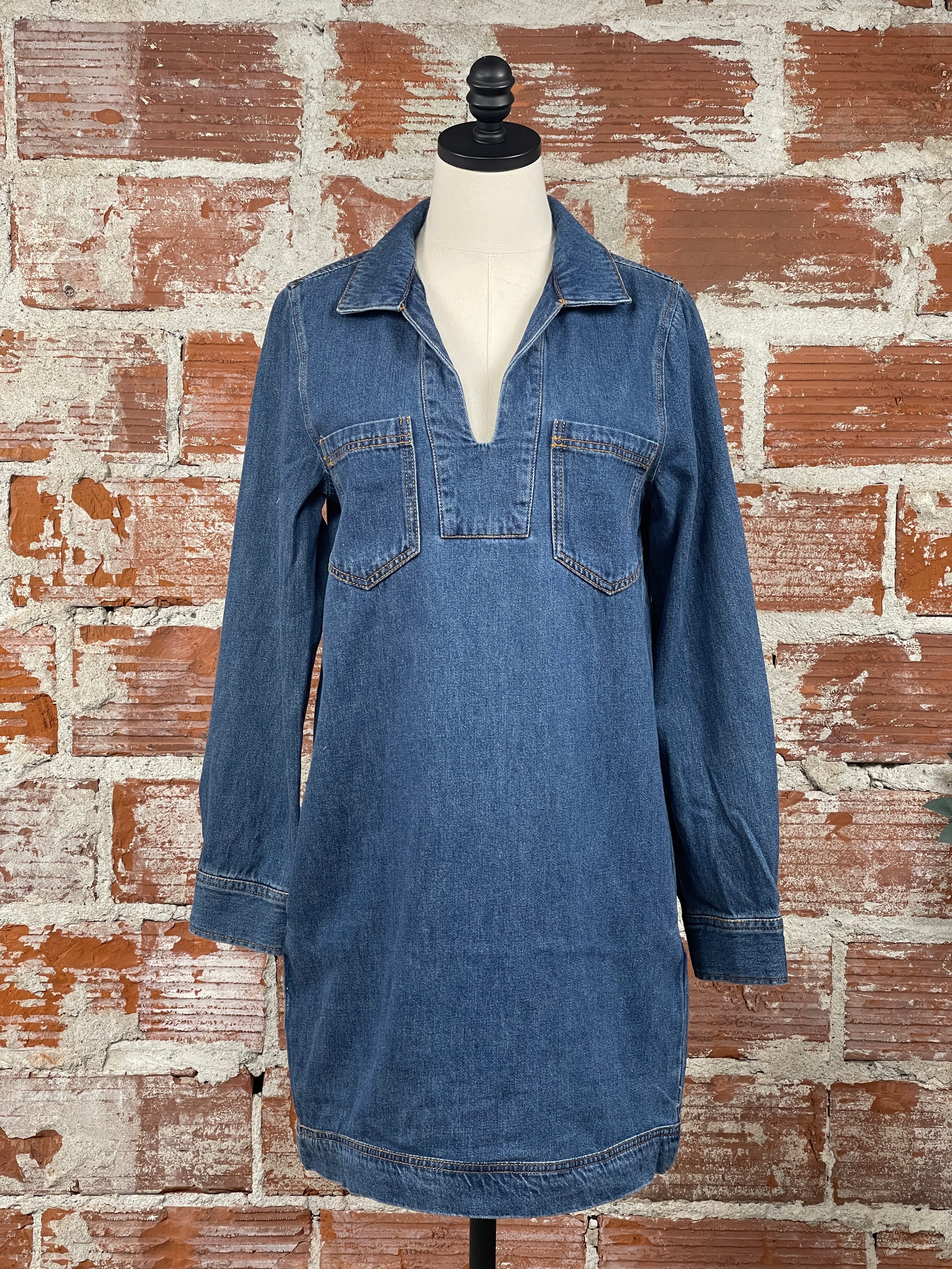 Jak and Rae Lacey Denim Dress-151 Dresses - Short-Little Bird Boutique