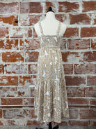 Dex Smocked Dress in Neutral Palm-152 Dresses - Long-Little Bird Boutique