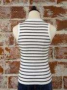 Dex Tank in White and Black Stripe-122 - Jersey Tops S/S (Dec - May)-Little Bird Boutique