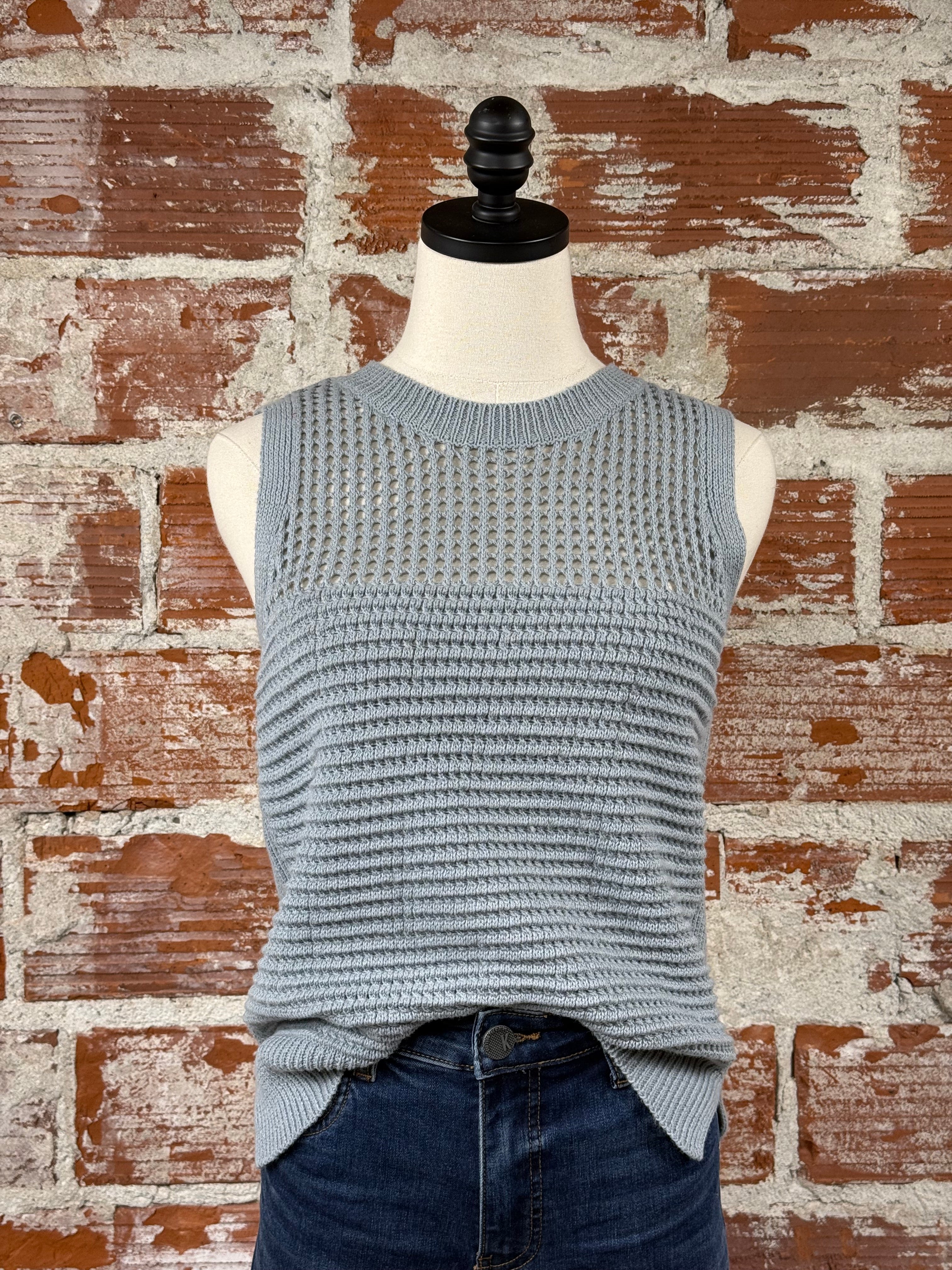 Waverly Sweater in Dusty Blue-132 - Sweaters S/S (Dec - May)-Little Bird Boutique