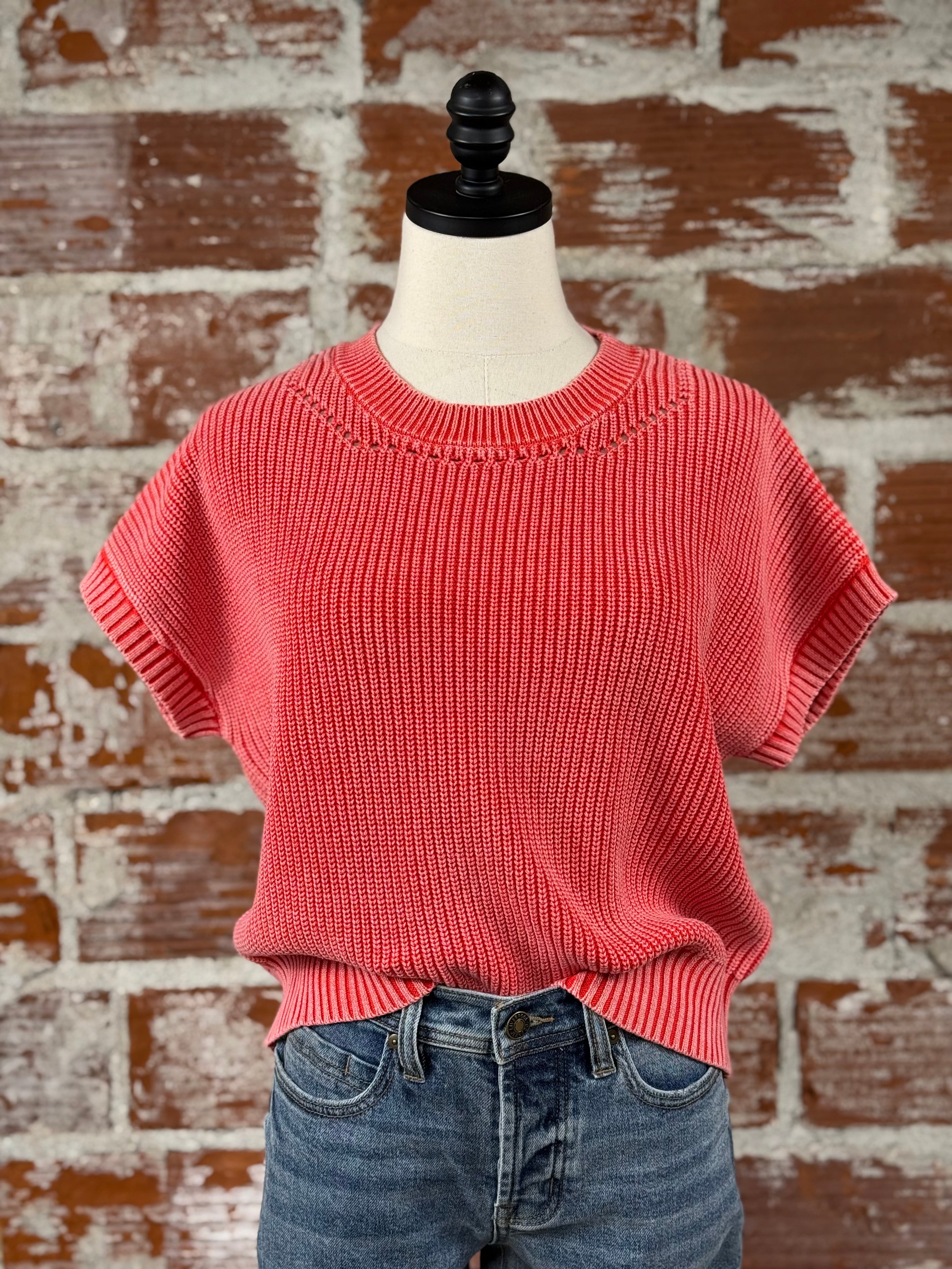 Flag and Anthem Elwood Sweater in Melon-132 - Sweaters S/S (Dec - May)-Little Bird Boutique