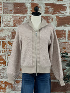 Sanctuary Boucle Bomber in Feather Feat-131 - Sweaters F/W (June - Nov)-Little Bird Boutique