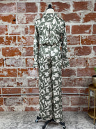 Dex Satin Blouse in Cream and Sage Floral-112 - Woven Top S/S (Dec - May)-Little Bird Boutique