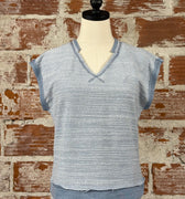 Flag and Anthem Margaret Sweatshirt in Blue-122 - Jersey Tops S/S (Dec - May)-Little Bird Boutique