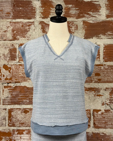 Flag and Anthem Margaret Sweatshirt in Blue-122 - Jersey Tops S/S (Dec - May)-Little Bird Boutique