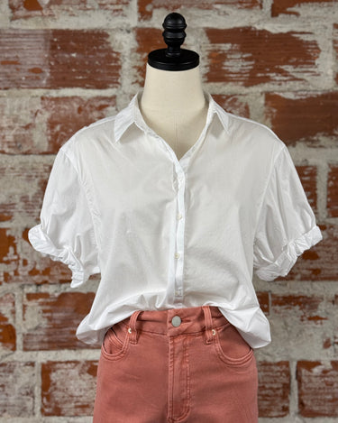 Dear John Benning Top in White-112 - Woven Top S/S (Dec - May)-Little Bird Boutique