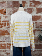 Jillian Sweater in Yellow Stripe-132 - Sweaters S/S (Dec - May)-Little Bird Boutique