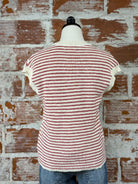 Thread and Supply Andie Sweater in Cream and Rose-132 - Sweaters S/S (Dec - May)-Little Bird Boutique