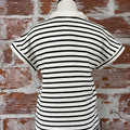 RESTOCK Thread and Supply Jenna Top in Ivory and Black Stripe-122 - Jersey Tops S/S (Dec - May)-Little Bird Boutique