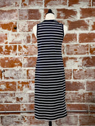 Thread and Supply Kendari Dress in Navy and White Stripe-152 Dresses - Long-Little Bird Boutique