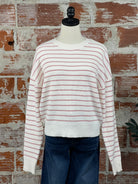 Thread and Supply Ely Sweater in Pink Stripe-132 - Sweaters S/S (Dec - May)-Little Bird Boutique