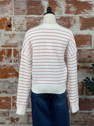 Thread and Supply Ely Sweater in Pink Stripe-132 - Sweaters S/S (Dec - May)-Little Bird Boutique