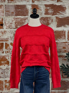 Jak and Rae Brinley Sweater in Red Ribbon-133 - Sweaters (Holiday)-Little Bird Boutique