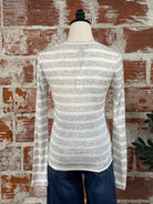 Sanctuary Femme Crew Stripe Tee in Dewey Grey and Chalk-122 - Jersey Tops S/S (Dec - May)-Little Bird Boutique