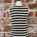 Sanctuary Crochet Shell in Chalk and Black Stripe-132 - Sweaters S/S (Dec - May)-Little Bird Boutique