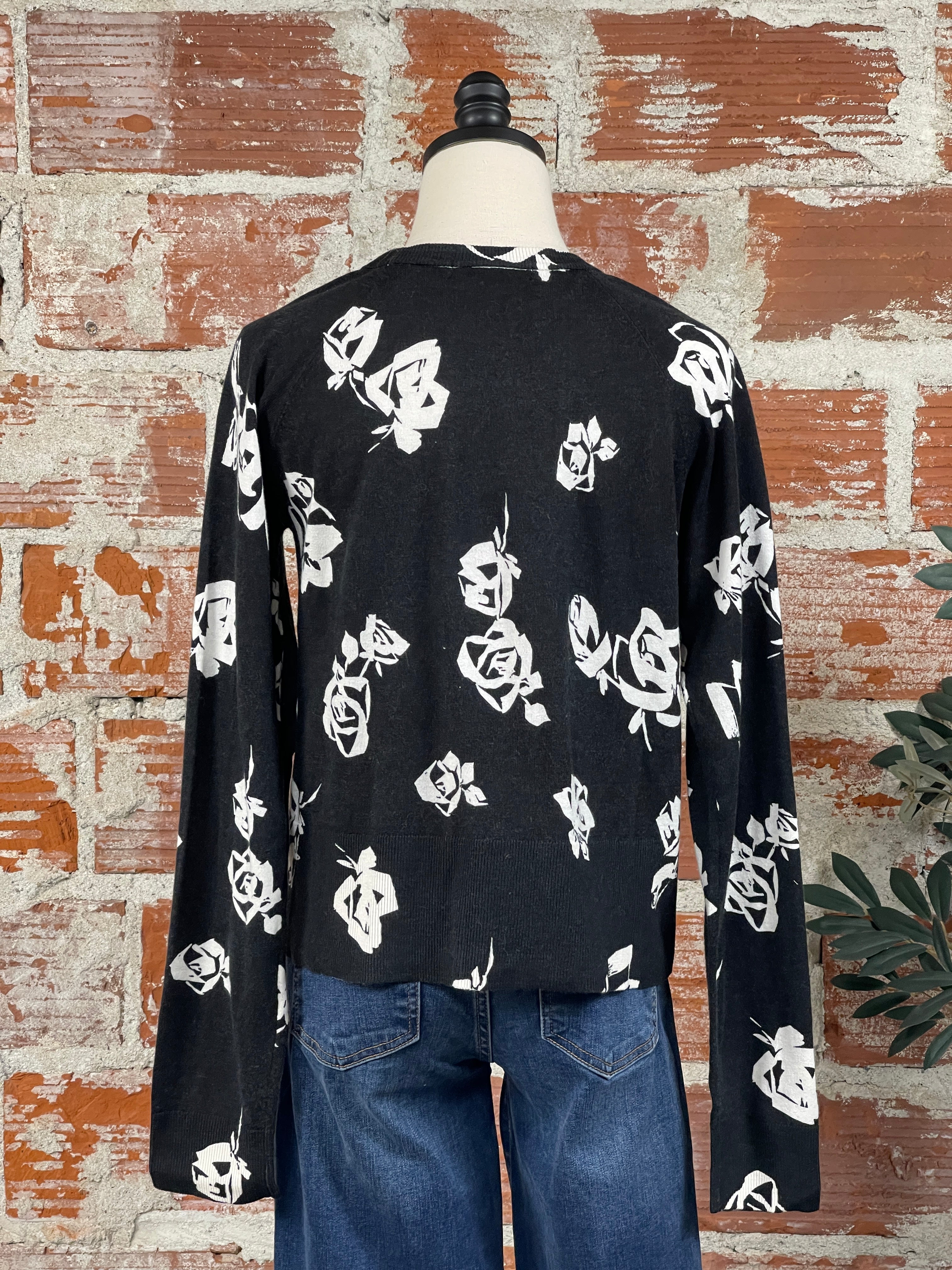 Sanctuary All Day Long Sweater in Black Rose Pop-132 - Sweaters S/S (Dec - May)-Little Bird Boutique