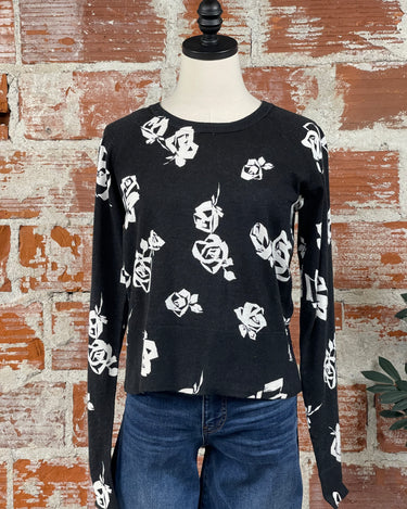 Sanctuary All Day Long Sweater in Black Rose Pop-132 - Sweaters S/S (Dec - May)-Little Bird Boutique