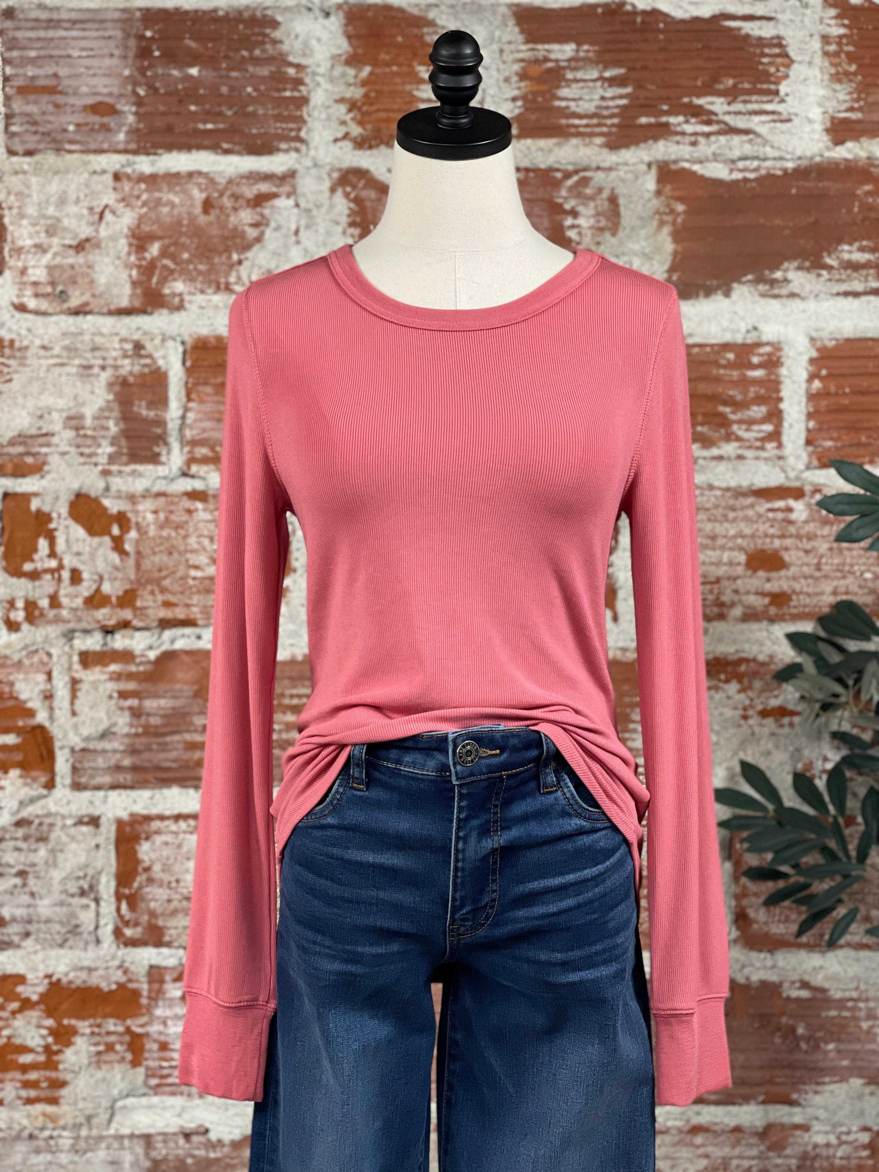 Thread and Supply Stacy Top in Slate Rose-121 - Jersey Tops F/W (June - Nov)-Little Bird Boutique